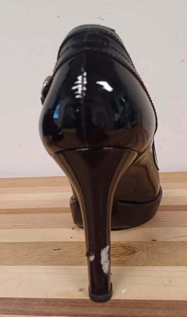 Gucci zwarte lakleren plateau pumps - maat 38C - Afbeelding 12