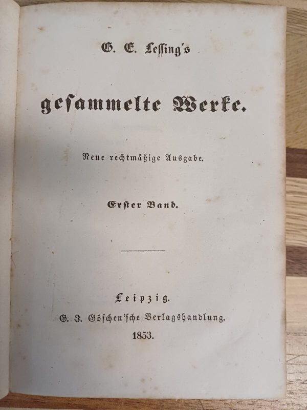 5 Gesammelte Werke 1855 - Lessing boeken 1 t/m 10 - Afbeelding 7