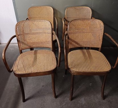 4 FMG Thonet stoelen & armleuning - Afbeelding 7