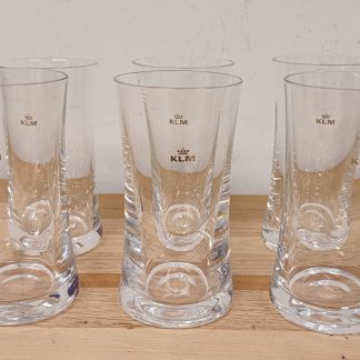 6 KLM Business Class glazen