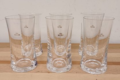 6 KLM Business Class glazen