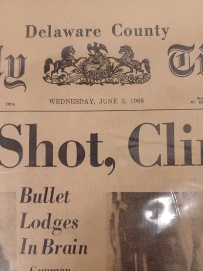 Daily Times Krant uit 1968 - Kennedy Shot, Clings to Life - Afbeelding 9