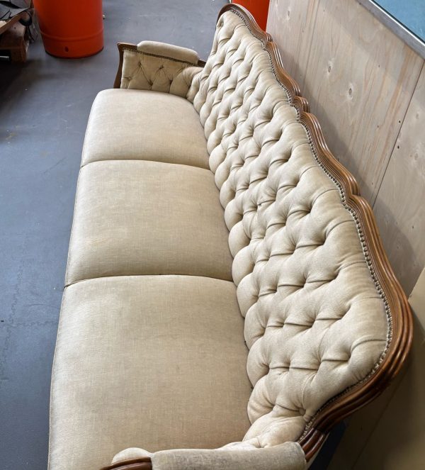 Antieke Chesterfield bank / sofa - fluweel - Afbeelding 2