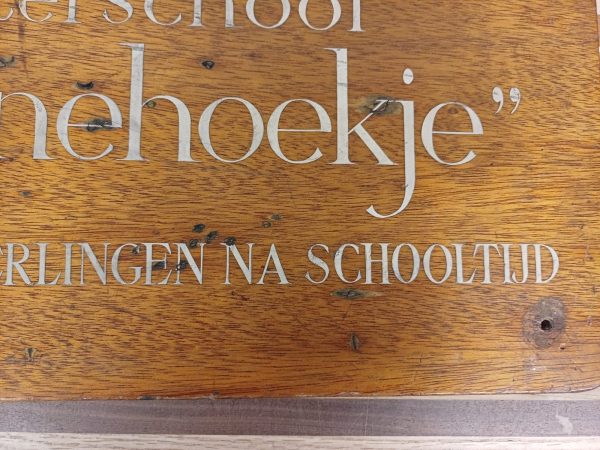 Vintage naambord Chr. kleuterschool "ons Zonnehoekje" - Afbeelding 3