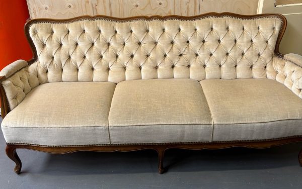 Antieke Chesterfield bank / sofa - fluweel - Afbeelding 4