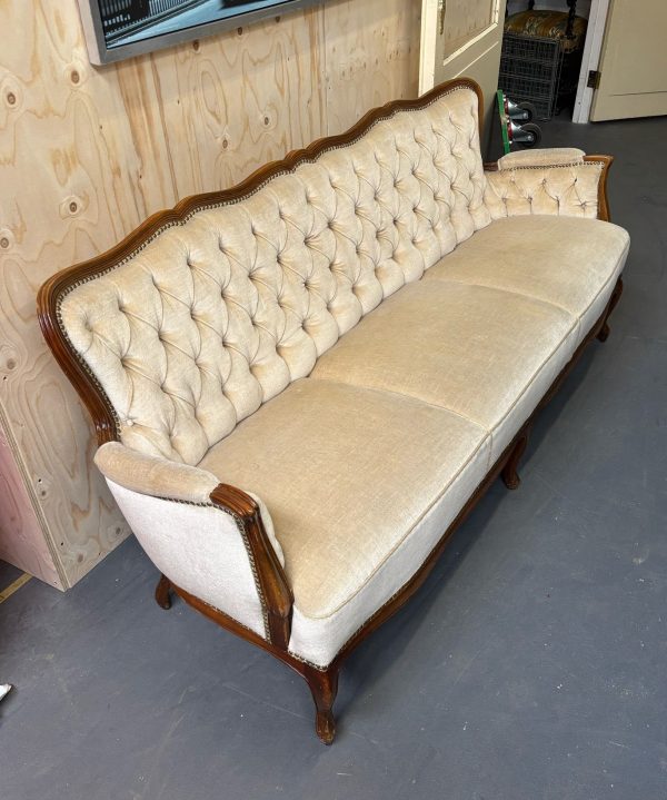 Antieke Chesterfield bank / sofa - fluweel - Afbeelding 5