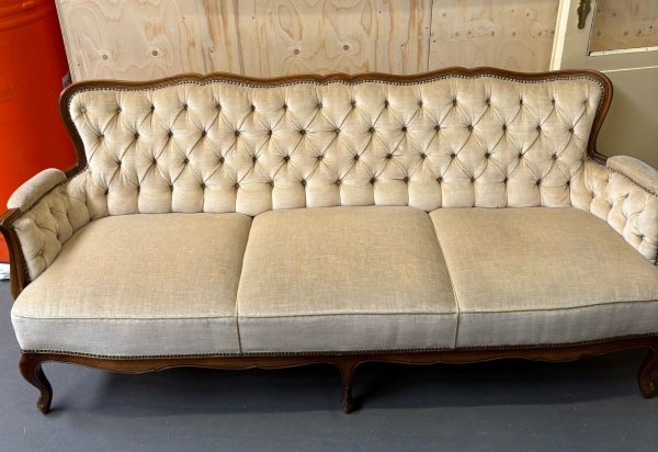 Antieke Chesterfield bank / sofa - fluweel - Afbeelding 3