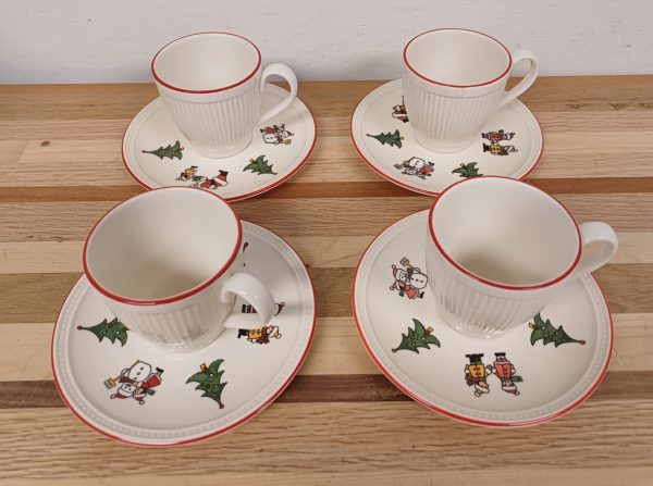 Wedgwood Windsor Christmas kop en schotels - 4 stuks
