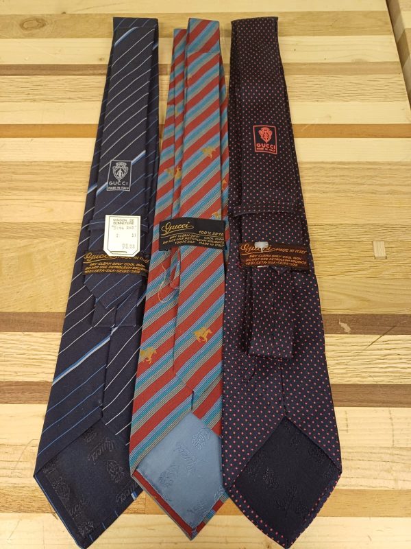 Gucci Stropdassen - 100% Zilk - 3 stuks - Afbeelding 5