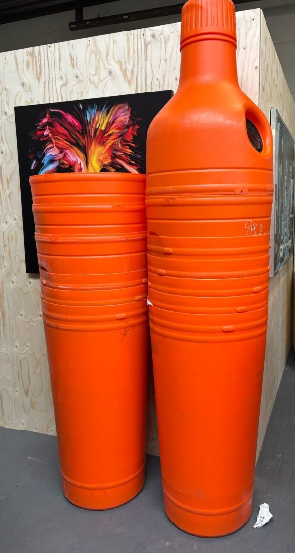 Kunststof containers / afvalbak voor flessen en blikjes - 18 stuks - Afbeelding 6