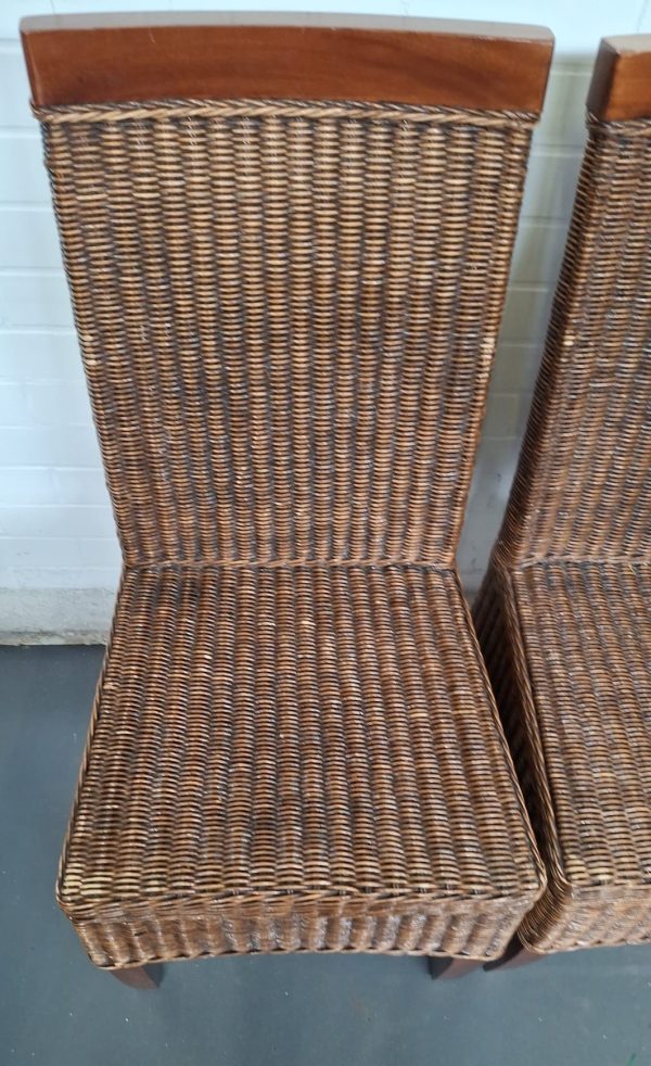 Rieten rotan eetkamerstoelen - 2 stuks - Afbeelding 4