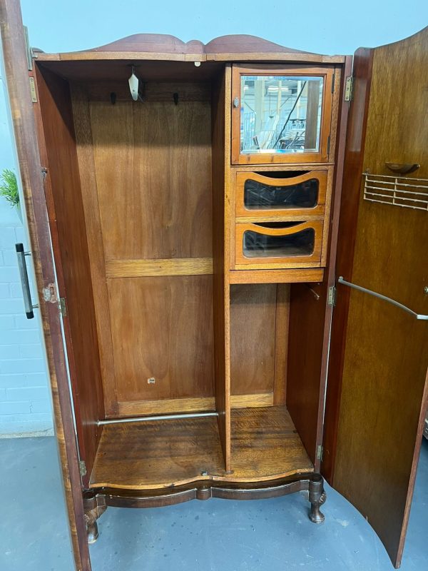 Vintage kledingkast - Wortelnotenhout style - Afbeelding 5