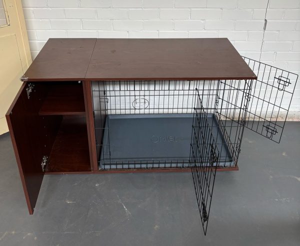 Hondenbench met houten ombouw - Afbeelding 2