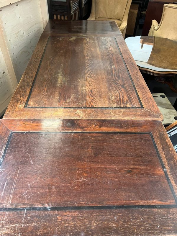 Antieke uitschuifbare eettafel - houtsnijwerk - Afbeelding 4