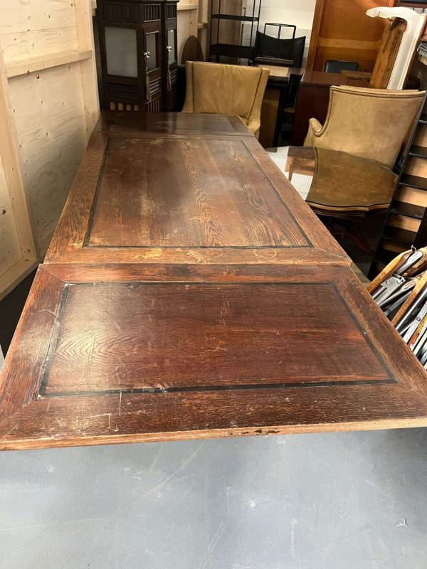 Antieke uitschuifbare eettafel - houtsnijwerk - Afbeelding 5