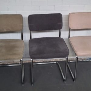 Eetkamerstoelen - buisstoelen - 3 stuks