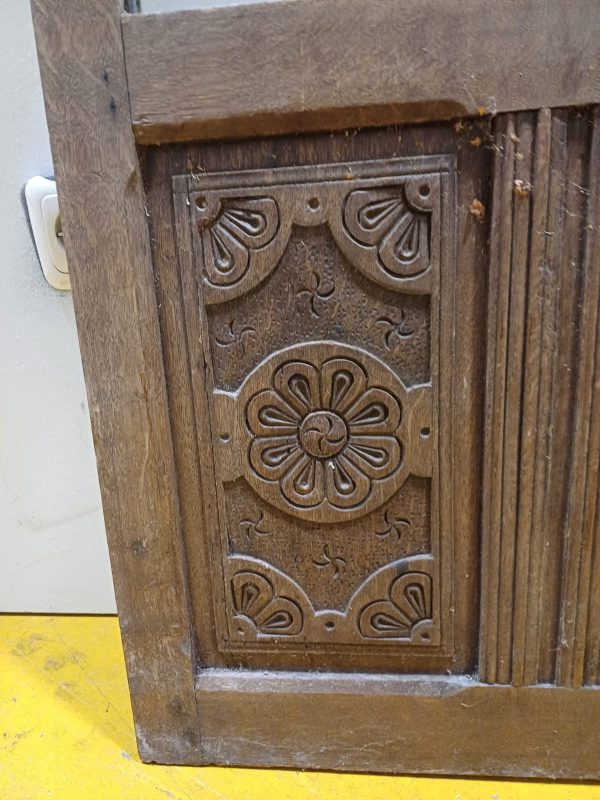 Glas in lood deur & bewerkt hout - Afbeelding 7
