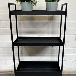 Zwarte metalen (keuken) trolley