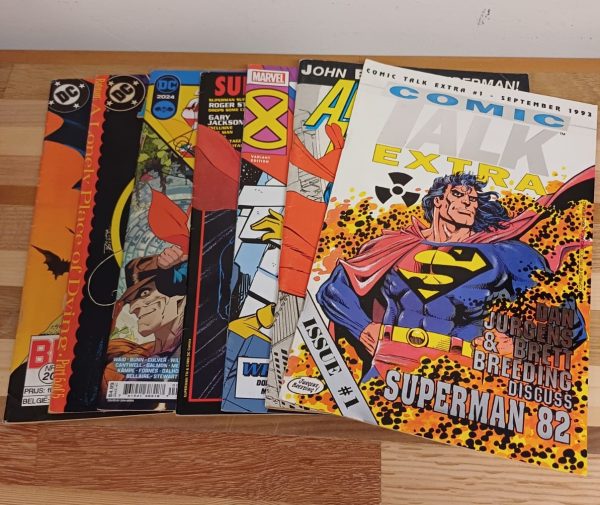 7 vintage strips van Superman / Batman - DC Comic / Marvel