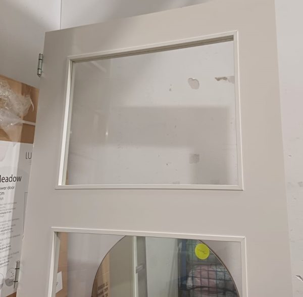 Witte binnendeur met 3 ramen - B 98 x H 230 cm - Afbeelding 3