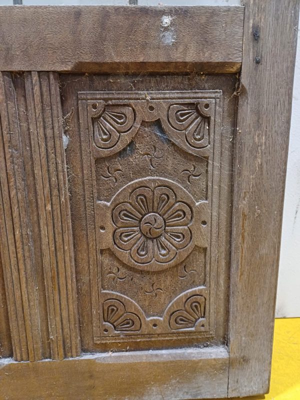 Glas in lood deur & bewerkt hout - Afbeelding 4