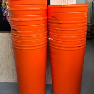Kunststof containers / afvalbak voor flessen en blikjes - 4 stuks