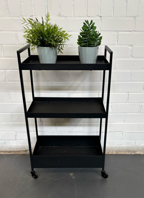 Zwarte metalen (keuken) trolley - Afbeelding 4