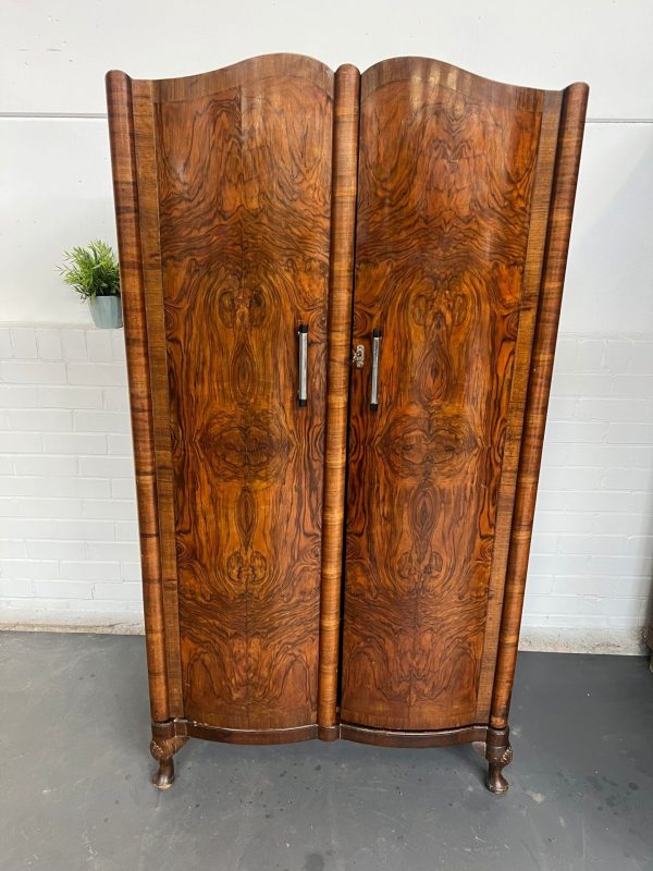 Vintage kledingkast - Wortelnotenhout style - Afbeelding 8