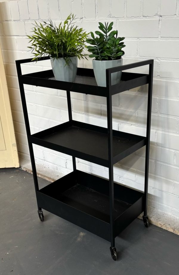 Zwarte metalen (keuken) trolley - Afbeelding 2