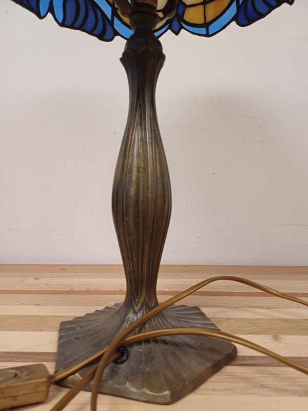 Vintage glas in lood lamp - tiffany style - Afbeelding 14