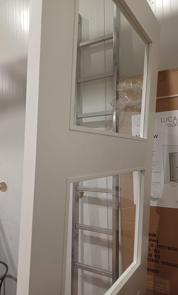 Witte binnendeur met 3 ramen - B 98 x H 230 cm - Afbeelding 6