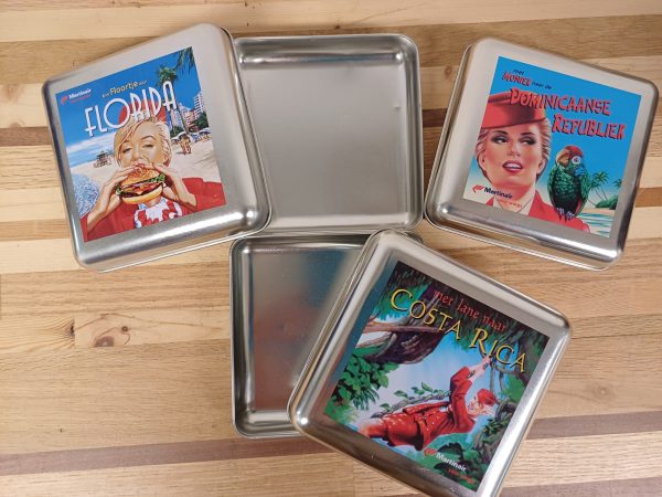 Vintage blik Martinair lunchbox - 4 stuks - Afbeelding 5