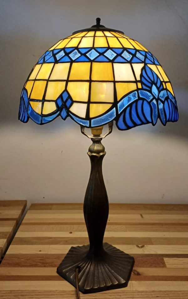Vintage glas in lood lamp - tiffany style