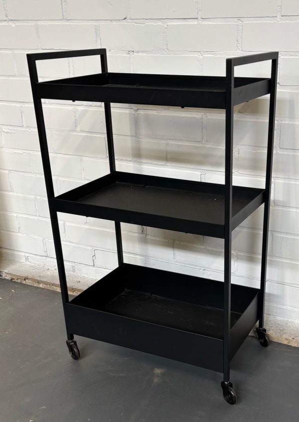 Zwarte metalen (keuken) trolley - Afbeelding 5