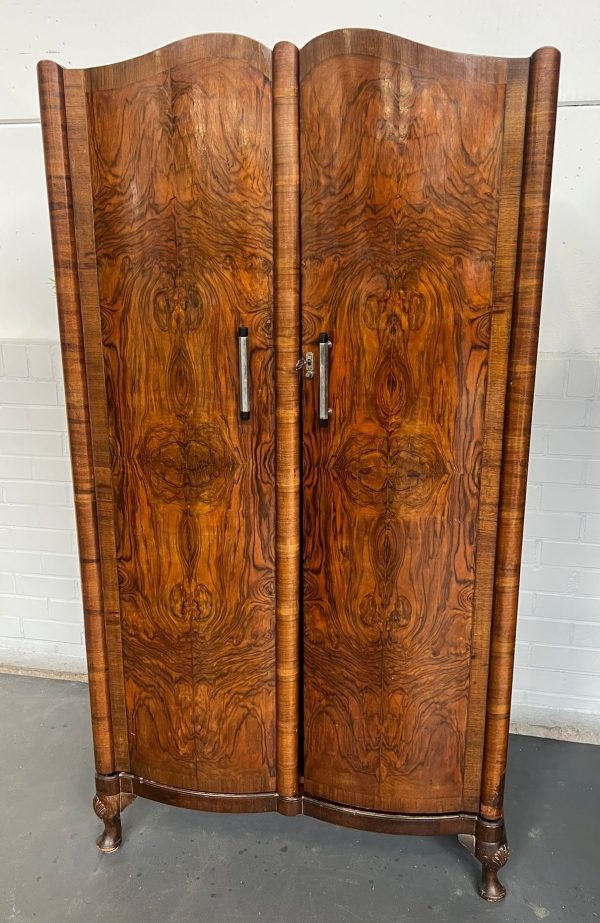 Vintage kledingkast - Wortelnotenhout style - Afbeelding 14