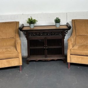 Velours fauteuil - 2 stuks - prijs per stuk