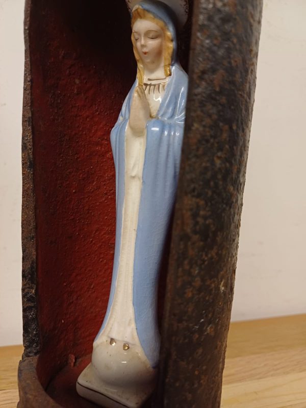 Antieke granaathuls / obus met Maria beeld - Afbeelding 12