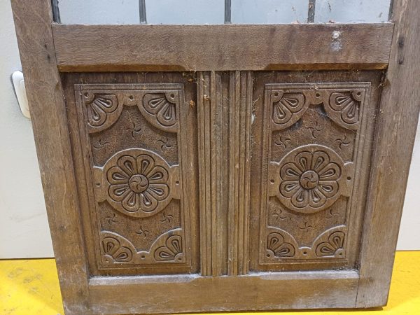 Glas in lood deur & bewerkt hout - Afbeelding 9