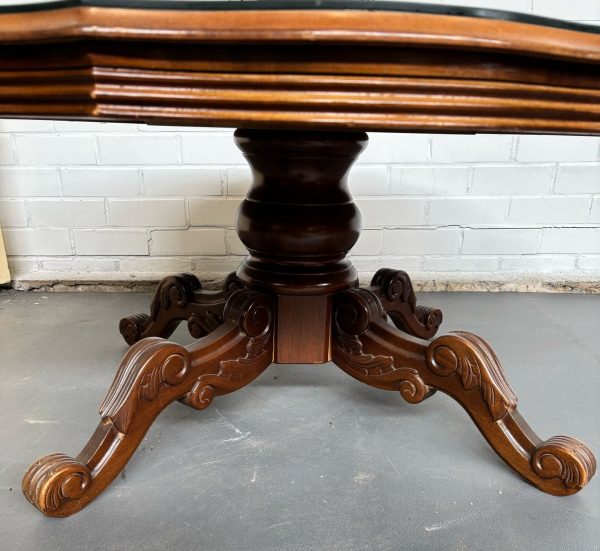 Salontafel met glasplaat - Mahonie stijl - Afbeelding 6