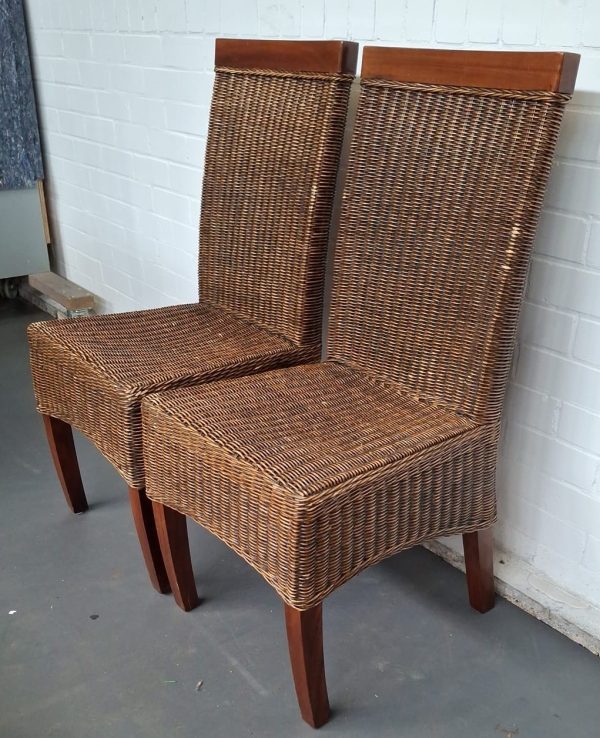 Rieten rotan eetkamerstoelen - 2 stuks - Afbeelding 5