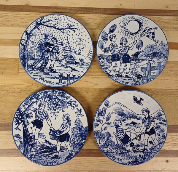 Bordjes Delft Blue - Lente / Zomer/ Herfst / Winter - Afbeelding 2