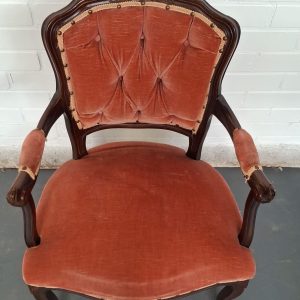 Vintage stoel - velours bekleed