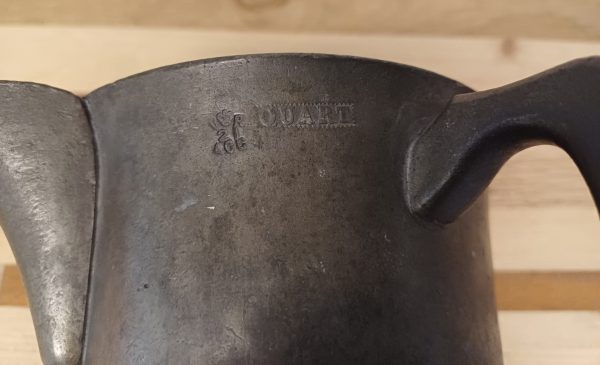 Antieke Tinnen Schenkkan met Gravure - Quart VR - Afbeelding 11