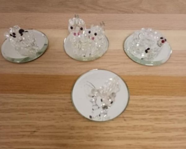 Vitrinekastje met 19 AB signed crystal / kristal diertjes - Afbeelding 9