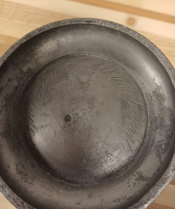 Antieke Tinnen Schenkkan met Gravure - Quart VR - Afbeelding 13