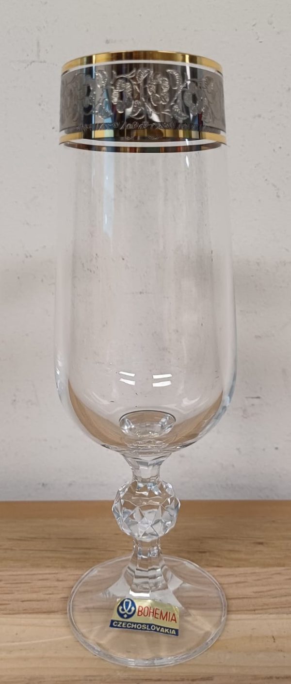 Bohemia kristallen champagne glazen - 6 stuks - Afbeelding 2