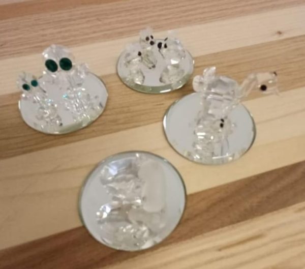 Vitrinekastje met 19 AB signed crystal / kristal diertjes - Afbeelding 7
