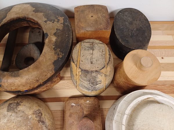 Vintage houten hoedenmallen / mal - 14 stuks - Afbeelding 13