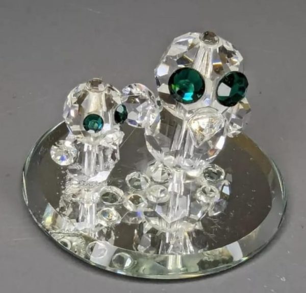 Vitrinekastje met 19 AB signed crystal / kristal diertjes - Afbeelding 2