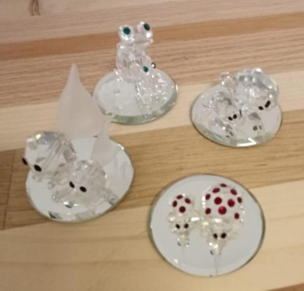 Vitrinekastje met 19 AB signed crystal / kristal diertjes - Afbeelding 3